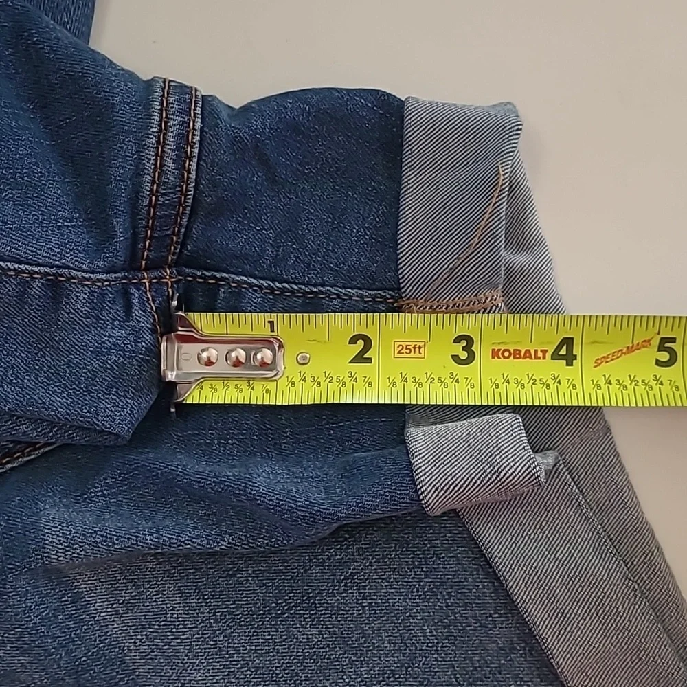 a.n.a High-Rise Denim Shorts with Button Front size 14